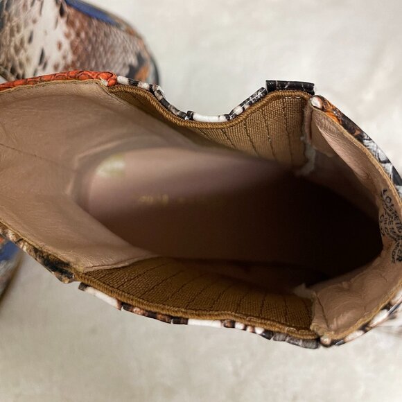 Chase & Chole Lolo Women's Wester Ankle Boots, 2" heel, Snakeskin Design Size 11 - Picture 11 of 11